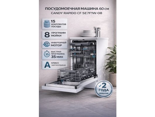Посудомоечная машина CANDY CF 5E7F1W-08